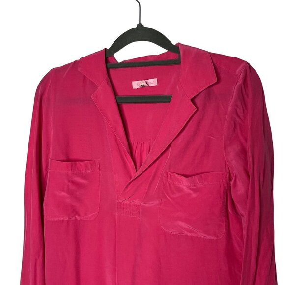 Lilly Pulitzer Boston Top Blouse Orchard Pink 100% Silk Size X-Small‎ - Picture 5 of 9